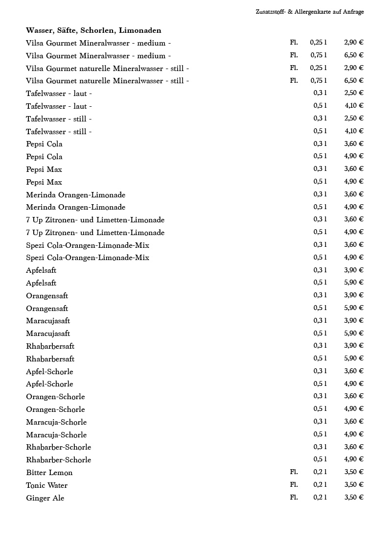 Speise Getränkekarte 09